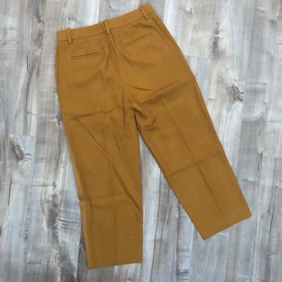 J. Crew mustard cropped wide leg trousers - Picture 5 of 8